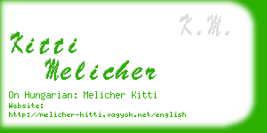 kitti melicher business card